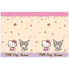 Mantel de plástico Hello Kitty y Kuromi 120x180cm