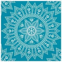 Mantelito de papel azul-blanco de 2 capas paquete de 20 unidades