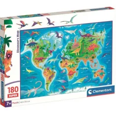 Mapa de dinosaurios 180 piezas Super puzzle - Clementoni