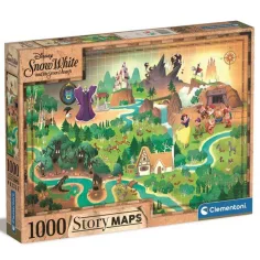 Mapa de la historia de Blancanieves puzzle de 1000 piezas - Clementoni
