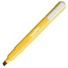 Marcador de texto amarillo pastel con punta cortada - Carioca