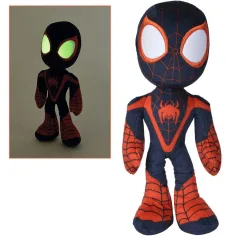 Marvel: Amigos Asombrosos - Figura de peluche de Spider-Man Miles Morales con ojos que brillan en la oscuridad 25cm