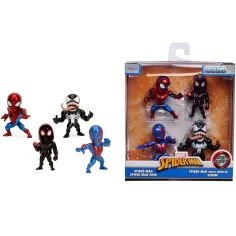 Marvel: Conjunto de figuras metálicas de Spiderman de 4 piezas de 6,5 cm - Simba Toys