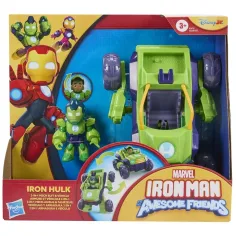 Marvel: Iron Man 2 en 1 Mech Hulk coche y set de figuras - Hasbro