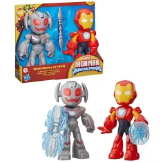 Marvel: Iron Man Awesome Friends - Figura set de Iron Man y Ultron Clash de 23 cm – Hasbro