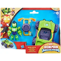 Marvel Iron Man y Sus Amigos – Set de Vehículo y Figura: Iron Hulk - Hasbro