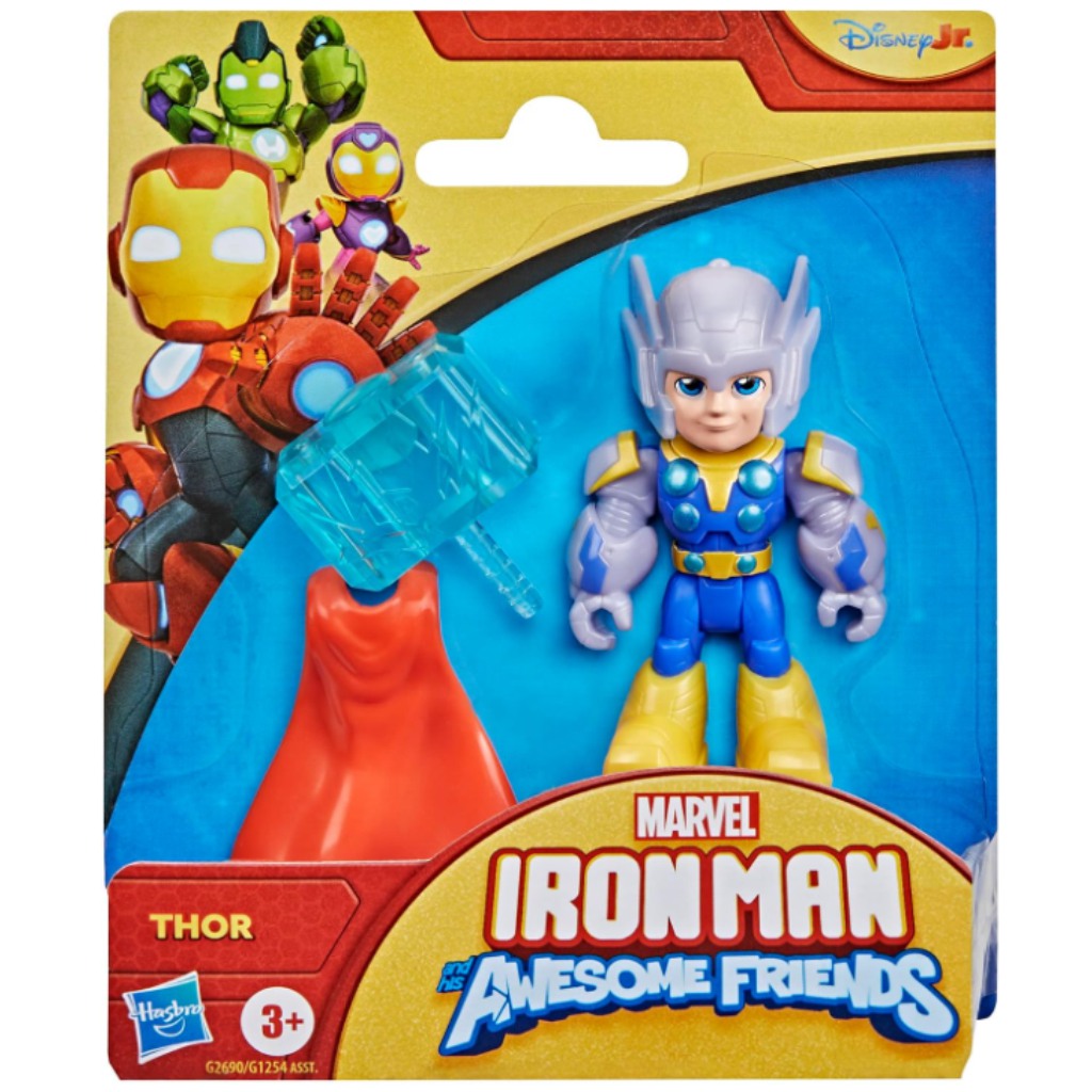 Marvel Iron Man y sus fantásticos amigos: figura de Thor con accesorios - Hasbro