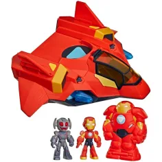 imagen de Marvel Iron Man y sus maravillosos amigos - Juego de figuras de acción Iron Jet de tamaño gigante - Hasbro 2