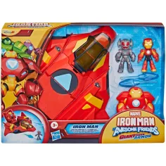 Marvel Iron Man y sus maravillosos amigos - Juego de figuras de acción Iron Jet de tamaño gigante - Hasbro