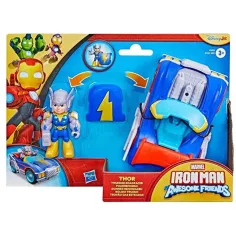 Marvel Iron Man y sus maravillosos amigos - Thor y vehículo Thunder Roadracer - Hasbro
