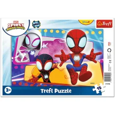 Marvel Spidey equipo de arañas rompecabezas de marco de 15 piezas - Trefl