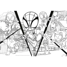 imagen de Marvel Spidey lucha 2 en 1 puzzle y colorear de 24 piezas 50x35cm - Lisciani 2