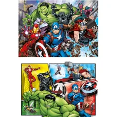 imagen de Marvel Vengadores Supercolor 2 en 1 puzzle 2x60 piezas - Clementoni 2