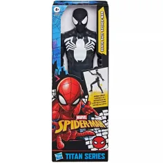 Marvel Vengadores: Titan Series Spider-Man figura de traje negro de 30 cm - Hasbro