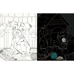 imagen de Mascotas ocultas - Libro para colorear con páginas rasguñadas y para colorear 2