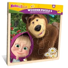 Masha y el Oso rompecabezas de marco de madera de 9 piezas - Lisciani