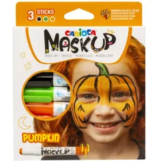 Maskup: Set de pintura facial de calabaza con 3 colores - Carioca