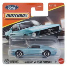 Matchbox: 1968 Ford Mustang Fastback coche de juguete 1/64 - Mattel