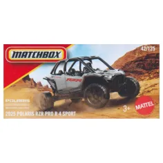 Matchbox 2025 Polaris RZR Pro R 4 Sport cochecito gris 1/64 – Mattel