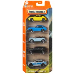 Matchbox: Autobahn Express VI set de coches en miniatura de 5 piezas - Mattel