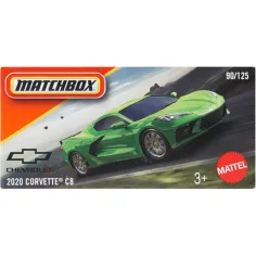 Matchbox: Coche de juguete 2020 Chevrolet Corvette C8 en caja de cartón 1/64 - Mattel