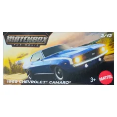 Matchbox: Coche pequeño Chevrolet Camaro de 1969 en caja de cartón 1/64 - Mattel