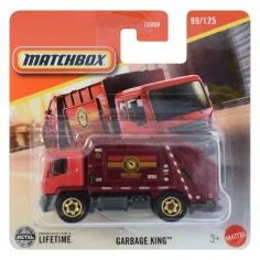 Matchbox: Garbage King coche pequeño rojo 1/64 - Mattel