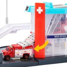 imagen de Matchbox: Juego de estación de rescate con helicóptero - Mattel 4