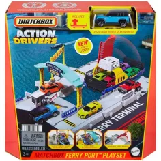 Matchbox: Juego de muelle de ferry con cochecito - Mattel