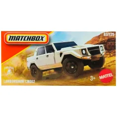 Matchbox: Lamborghini LM002 coche blanco 1/64 – Mattel