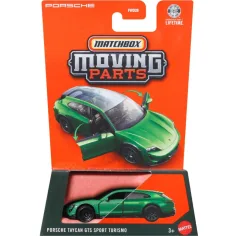 Matchbox Moving Parts: Porsche Taycan GTS Sport Turismo coche pequeño abrible 1/64 - Mattel
