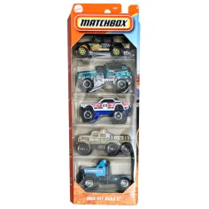 Matchbox: Off Road II. Set de 5 coches pequeños 1/64 - Mattel