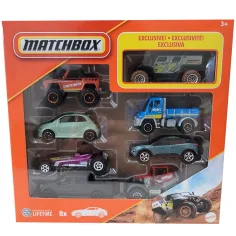 Matchbox: set de 8 coches pequeños con coche exclusivo GHE-O Rescue - Mattel
