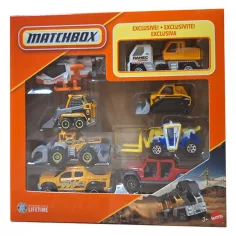 Matchbox: set de 8 coches pequeños con excavadora MBX Ranec exclusiva - Mattel