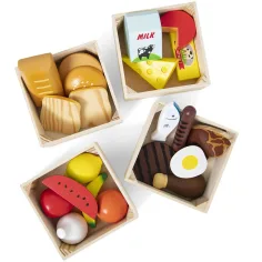 imagen de Melissa&Doug: Conjunto de juego de alimentos en cajas de madera - Spin Master 3