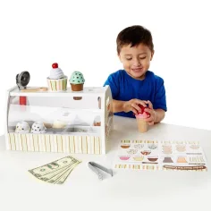 imagen de Melissa&Doug: Set de juego de heladería de madera - Spin Master 3