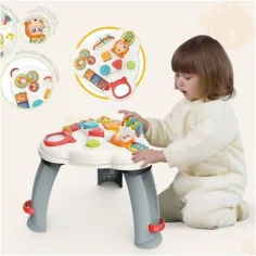 imagen de Mesa de aprendizaje multifuncional con sonido gris-blanco 2