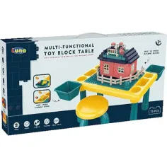 Mesa de juego con elementos de construcción de 76 piezas