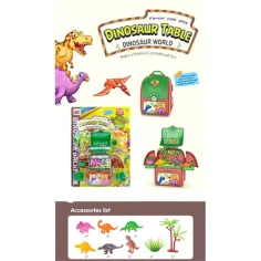 Mesa de juego de dinosaurios portátil