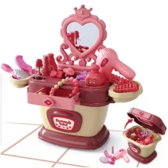 Mesa de tocador plegable con espejo 58 piezas