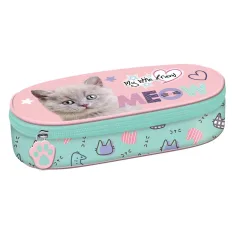 Mi Pequeño Amigo estuche ovalado con gatos PC01 23x9,5x6cm