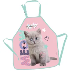 Mi Pequeño Amigo Fluffy Kitty delantal de pintor con gatos