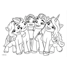 imagen de Mi pequeño pony cuaderno creativo para colorear con pegatinas y plantilla en varias versiones 4