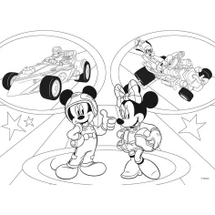 imagen de Mickey Mouse 2 en 1 maxi rompecabezas y libro para colorear 70x50cm - Lisciani 2