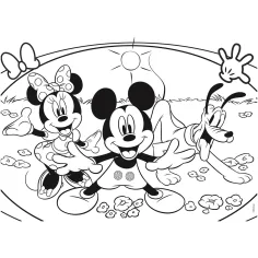 imagen de Mickey Mouse 2 en 1 rompecabezas y libro para colorear de 48 piezas 35x25cm - Lisciani 3