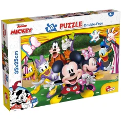 Mickey Mouse 2 en 1 rompecabezas y libro para colorear de 48 piezas 35x25cm - Lisciani