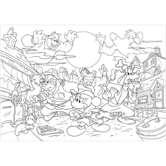imagen de Mickey Mouse - El detective 2 en 1 rompecabezas y colorear de 108 piezas 50x35cm - Lisciani 3