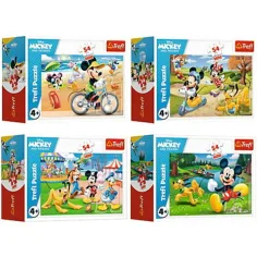 Mickey Mouse un día con amigos mini rompecabezas de 54 piezas en 4 versiones - Trefl