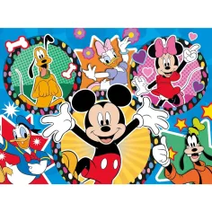 imagen de Mickey Mouse y sus amigos 2 en 1 24 piezas Eco mini puzzle y colorear 35x25cm - Lisciani 2