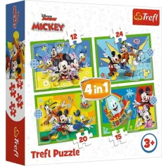 Mickey Mouse y sus amigos 4 en 1 rompecabezas - Trefl